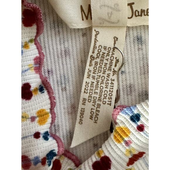 NWT Matilda Jane Heart to Heart Heartstrings Long Sleeve Ribbed Knit Tee Cream 4 - Picture 7 of 8